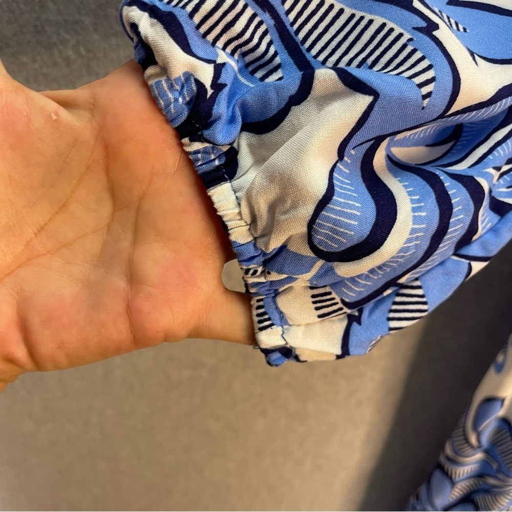 Mlle Gabriel Blue Floral Button Down Dress - Picture 5 of 8